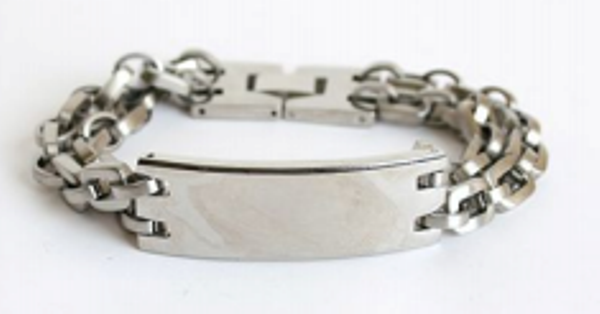 Jewelry Sliver Bracelet with Plate