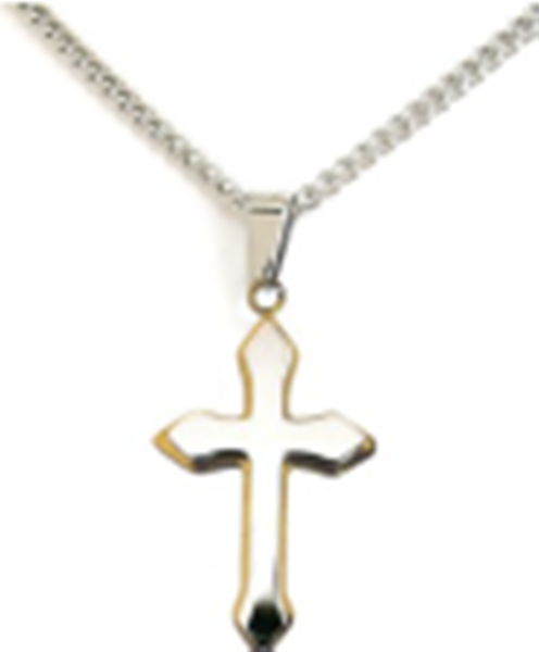 Picture of Germ Free Games MESP2138-GD Jewelry Gold Cross Necklace