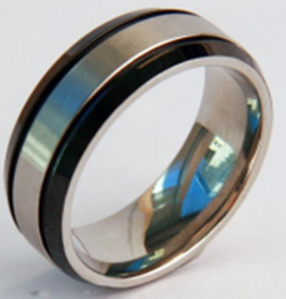 Jewelry Black & Silver Ring - Size 9