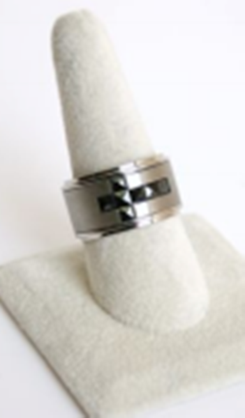 Jewelry Stainless Steel 3-Ring - Size 10