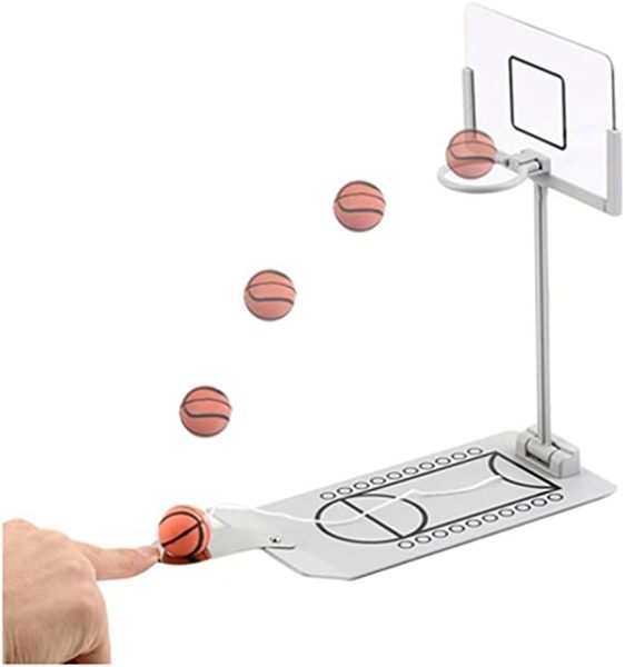 Desktop & Travel Game with Mini Tabletop Basketball Hoop