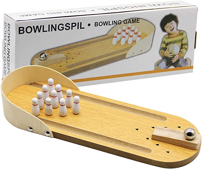 Desktop & Travel Game with Mini Desktop Bowling Game