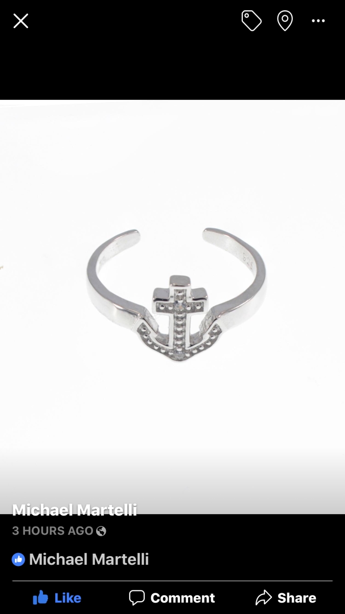 E5361 Jewelry Sterling Silver 999 Toe Ring Anchor Toe Ring W-C-Z