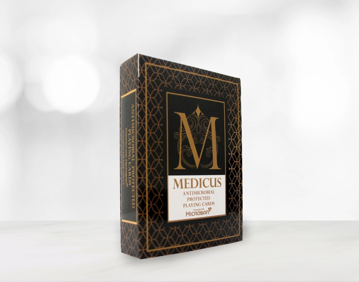 MEDBLK Casino Grade Playing Cards with Poker Germ  protective Microban Protected