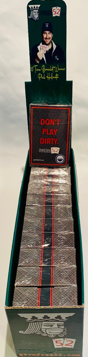 Casino Grade Playing Cards with Poker 12 Deck Display