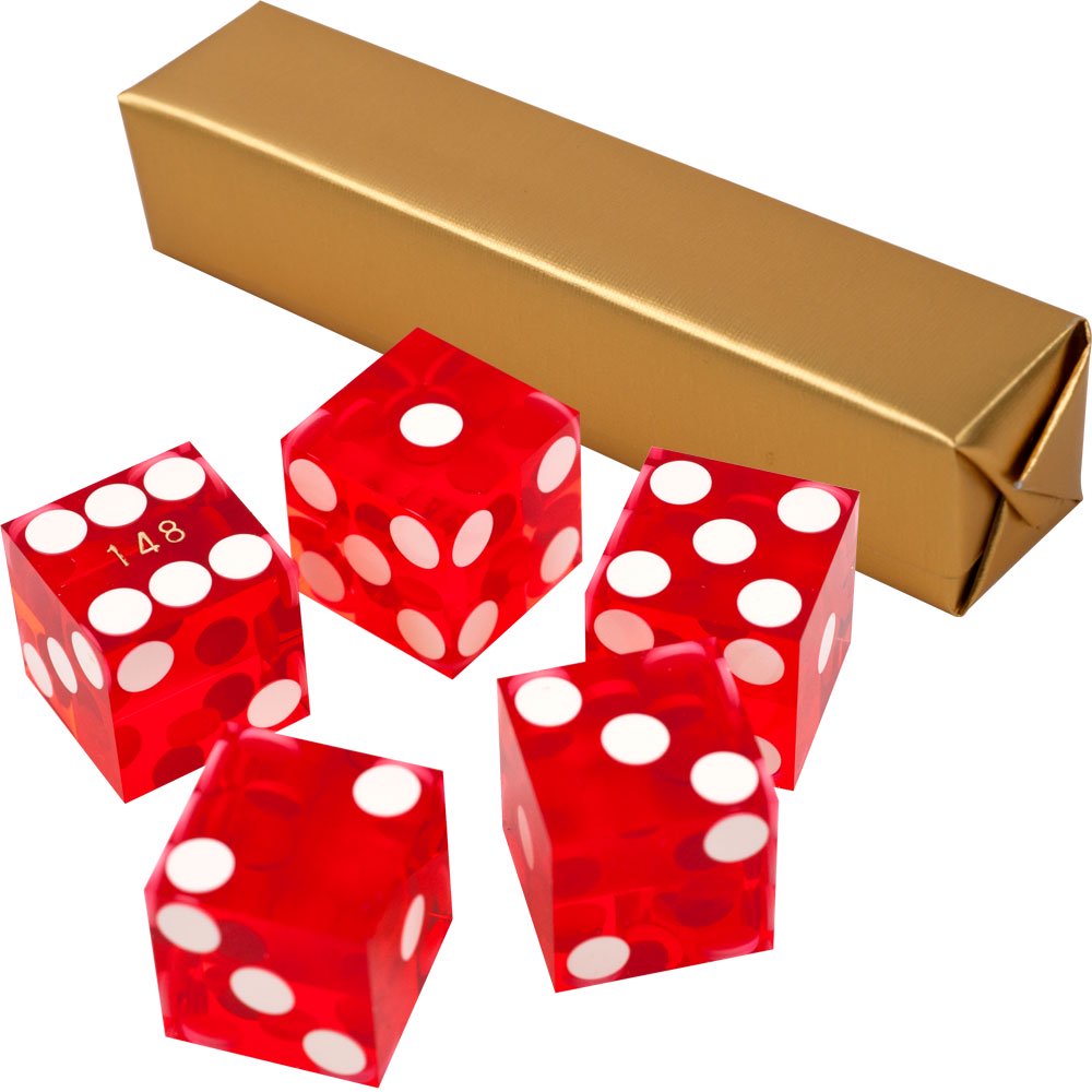 19 mm Red Casino Dice with Razor Edges