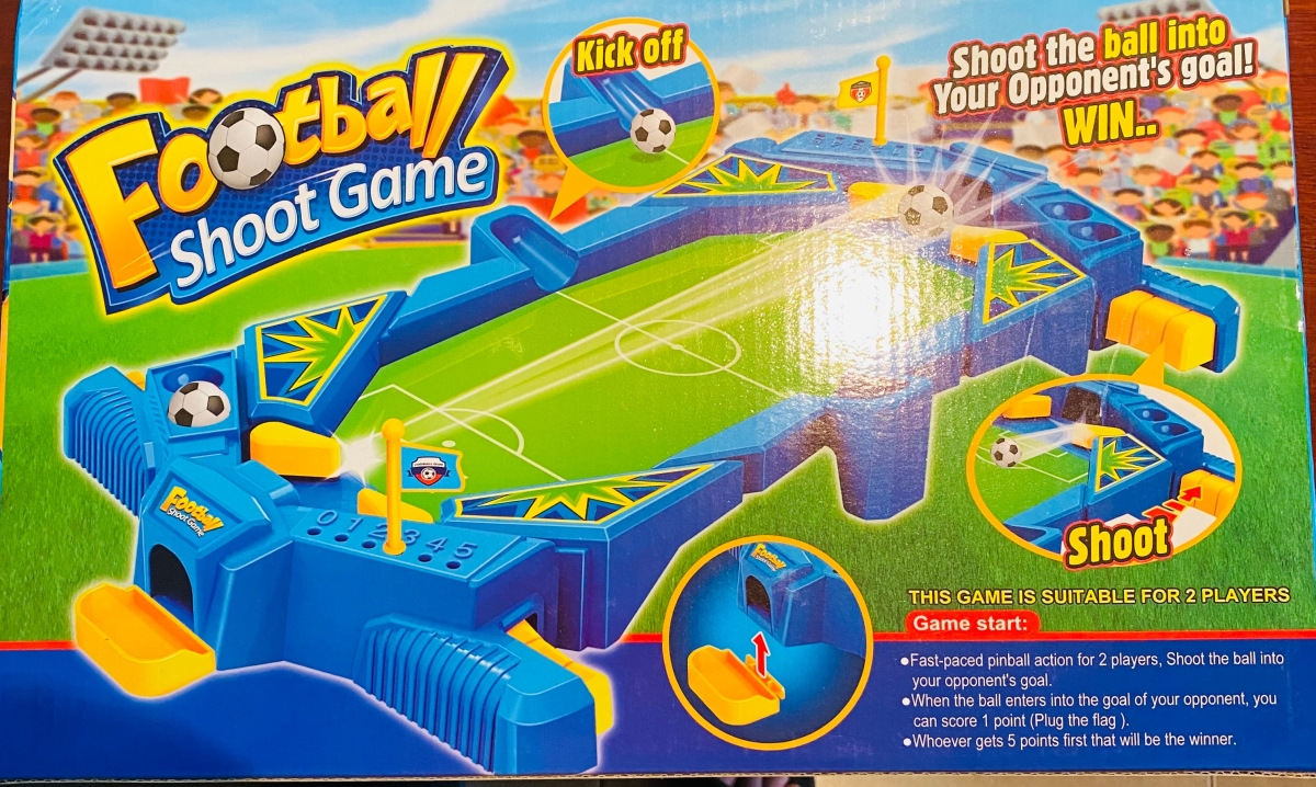 WINFBBLUE1307 Desktop & Travel Mini Football Shoot Competitive Board Game for Children & Adult
