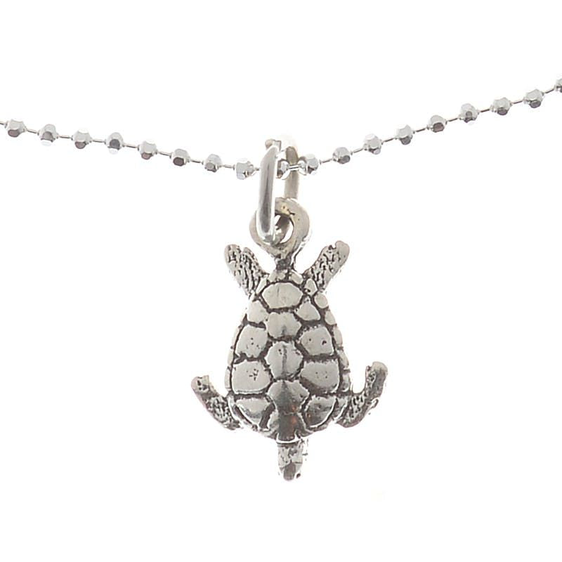 Jewelry Ankle Bracelet Turtle Charm with 10 in. Ball Chain