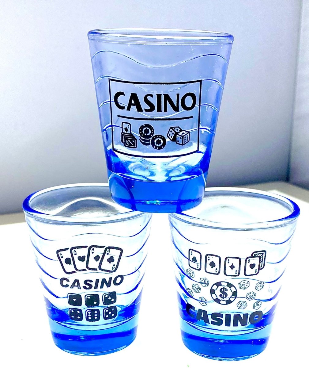 Picture of Germ Free Games SF-SHOT5 Casino Shot Glasses Set with Heavy Base, Clear - Pack of 4