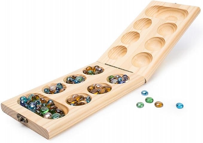 888000 Desktop & Travel Wooden Mancala Board 48 pcs from germfree
