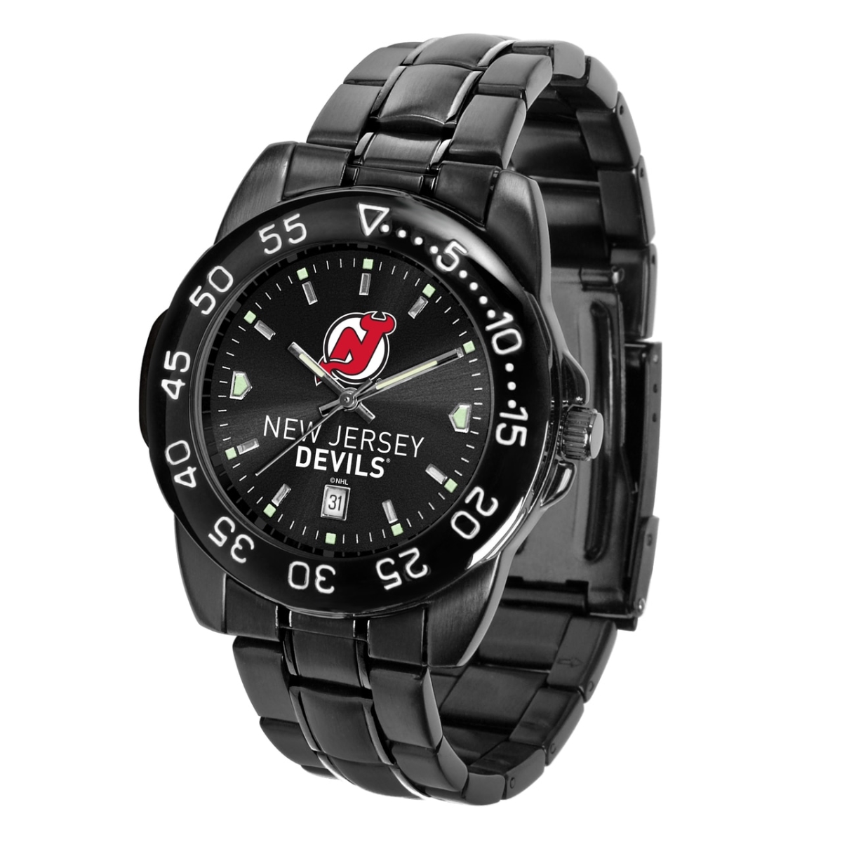 Picture of Gametime NHL-FTM-NJ Mens NHL New Jersey Devils Fantom Series Watch