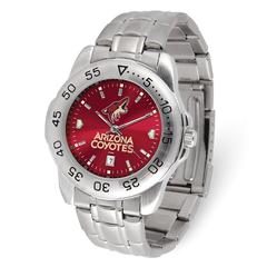 Picture of Gametime NHL-STE-ARI Arizona Coyotes Sport Steel Series NHL Watch for Mens