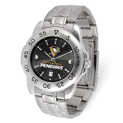 Picture of Gametime NHL-STE-PIT Pittsburgh Penguins Sport Steel Series NHL Watch for Mens