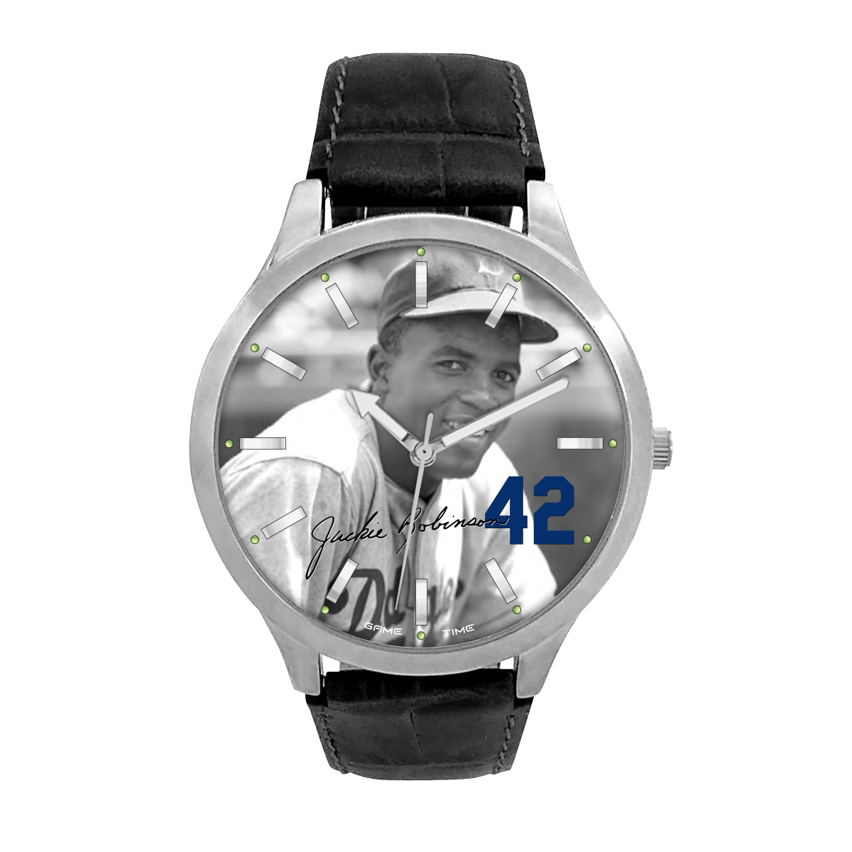 Picture of Gametime JRF-PIK Black Series Jackie Robinson Photo Signature Pioneer Watch