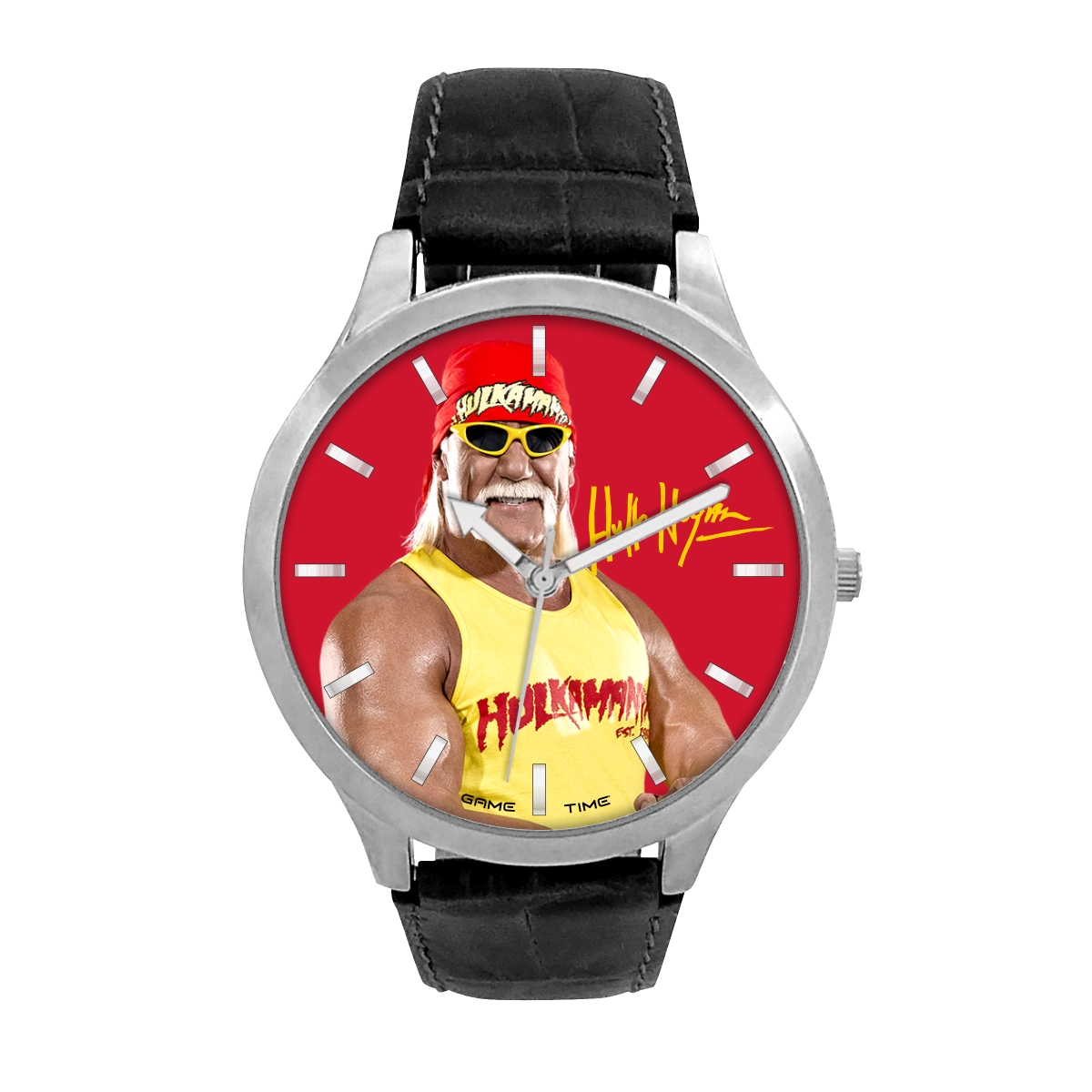 Picture of Gametime WWE-PIK-HHO Hulk Hogan Pioneer Black Series Watch for Unisex