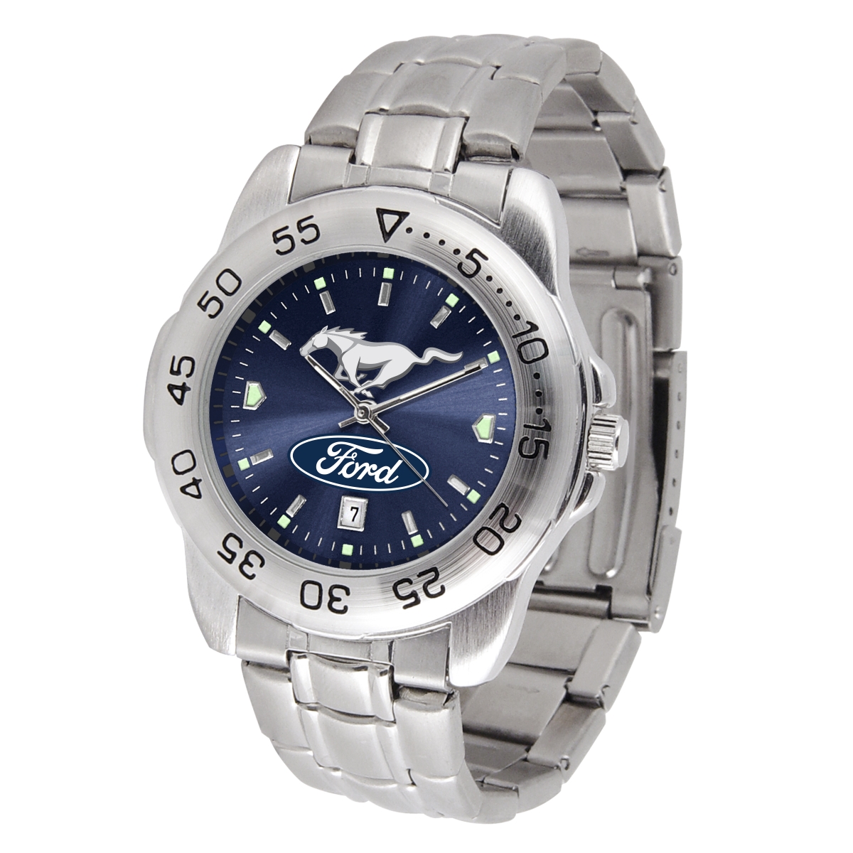 Picture of Game Time Watches FRD-STE-PNY Pony Sport Steel Series Ford Mustang Watch