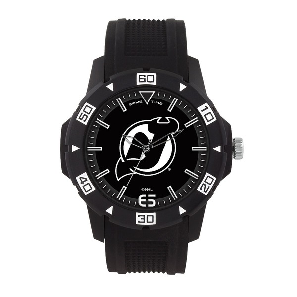 Picture of Gametime NHL-AUT-NJ New Jersey Devils Automatic Series Watch, Black