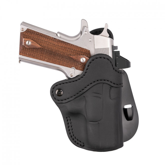 Picture of 1791 Gunleather SNOORPDH21SBLR Optic Ready Paddle Holster&#44; Stealth Black - Leather - Right Hand - Size 2.1