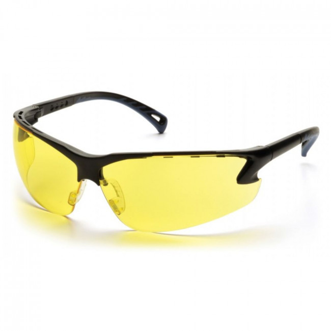 Picture of Pyramex Safety Products PMXSB5730D Venture 3 Eye Protection - Amber Lens with Black Frame