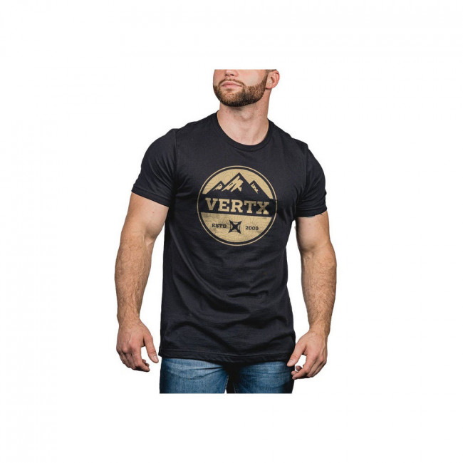 VTXF1VTX9037NASMALL Mens Tri-Peak T-Shirt, Dark Grey - Small