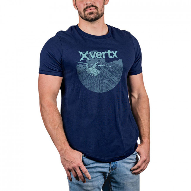 VTXF1VTX9039NAMEDIUM Mens Peak Assault Graphic T-Shirt, Blue - Medium