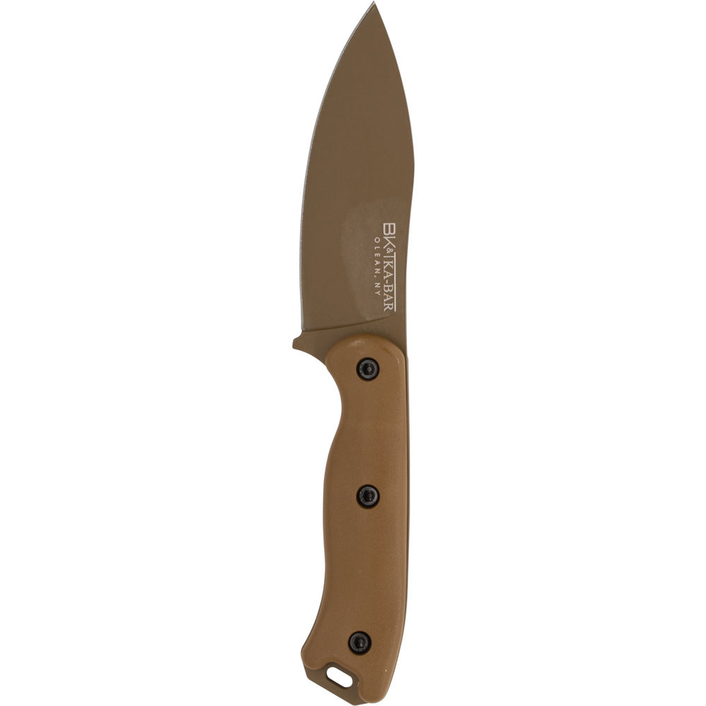KABBK19 Becker Nessmuk Drop Point Plain Edge Knife, Brown