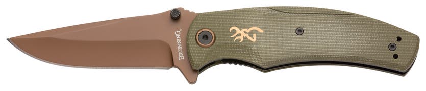BRN3220466 8 in. Trailside Knife, Green