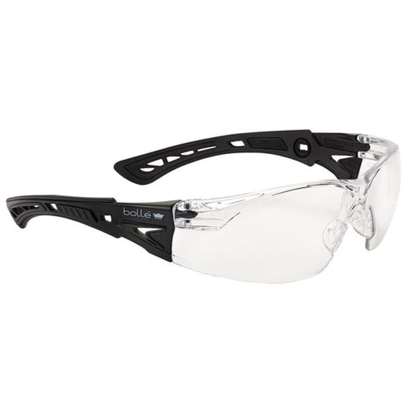 Picture of Bolle BOLPSSRUSP064B Rush Plus Clear Polycarbonate Lens Matte Black Safety Glass
