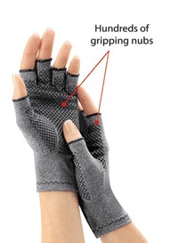 Picture of Checked First Hyu754iu Arthritis Gloves Compression Women Grips Blood Circulation Cotton Lycra Breath