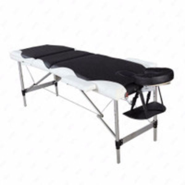 Picture of BestMassage MT B&W 84 in. Aluminum Facial Tattoo Physical Therapy Massage Table 3 Fold Beauty Spa Bed