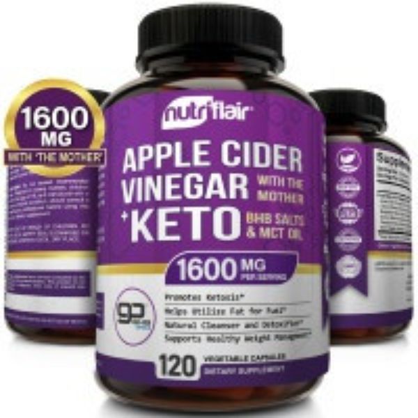 Picture of 212 Main kett8615 Raw Apple Cider Vinegar Capsules with Mother Plus Keto Diet Pills Go BHB Salts Weight Loss Supplement