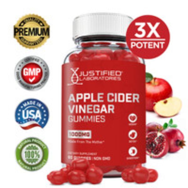 Picture of 212 Main 20135mh 1000 mg Apple Cider Vinegar Gummies ACV Made with Mother Weight Loss Supplement - 60 Gummies