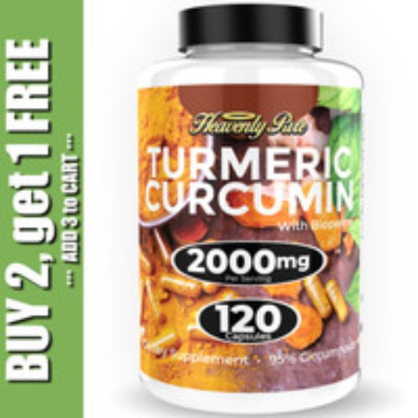 Picture of 212 Main 65831 2000 mg Turmeric Curcumin High Absorption Extra Strength Vegan Capsules - 120 Count