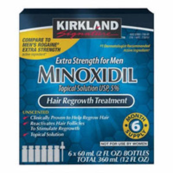 Picture of 212 Main f68455 Kirkland Minoxidil Solution Extra Strength Hair Loss Regrowth Treatment - Pack of 6