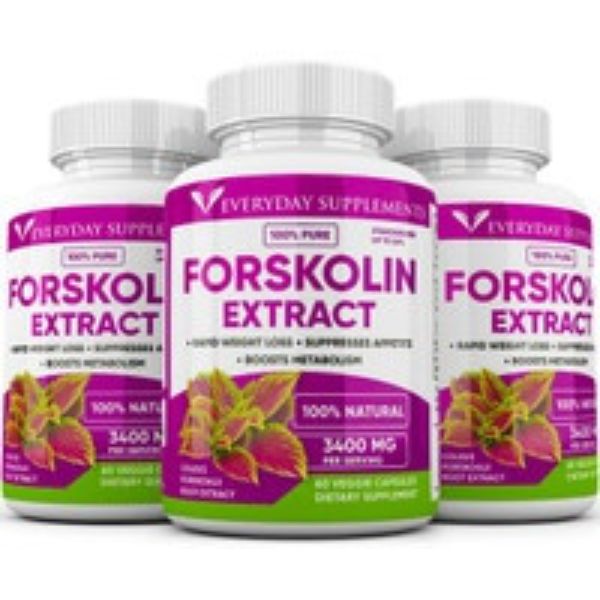 Picture of 212 Main FOSK 3400 mg Forskolin Maximum Strength 100 Percentage Pure Rapid Results Forskolin Extract Weight Loss Supplement -Pack of 3