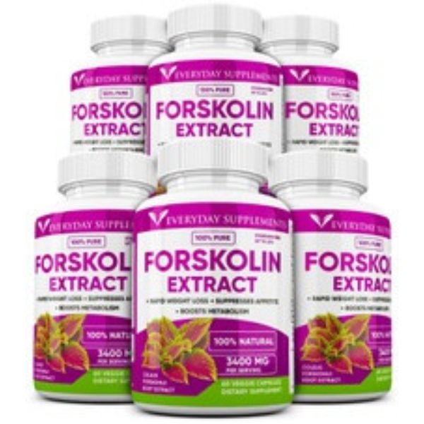 Picture of 212 Main FS6 3400 mg Forskolin Maximum Strength 100 Percentage Pure Rapid Results Forskolin Extract Weight Loss Supplement - Pack of 6