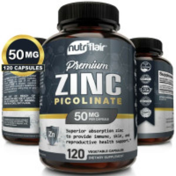 Picture of 212 Main IME 50 mg Nutriflair Zinc Picolinate Immune System Booster & Support - 120 Capsules