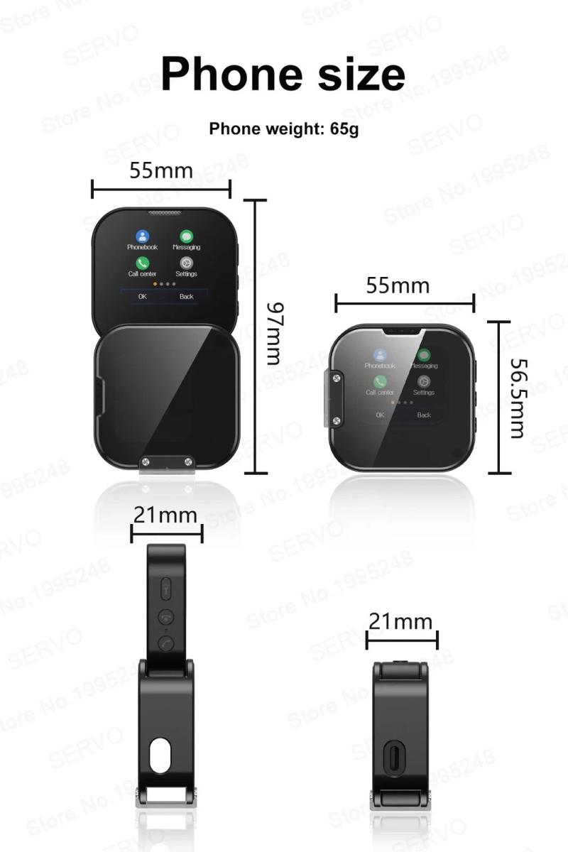 Picture of SERVO i19 Im 5th e  Rotate Mini Mobile Cell Phones Dual SIM Magic Voice Bluetooth Type-C