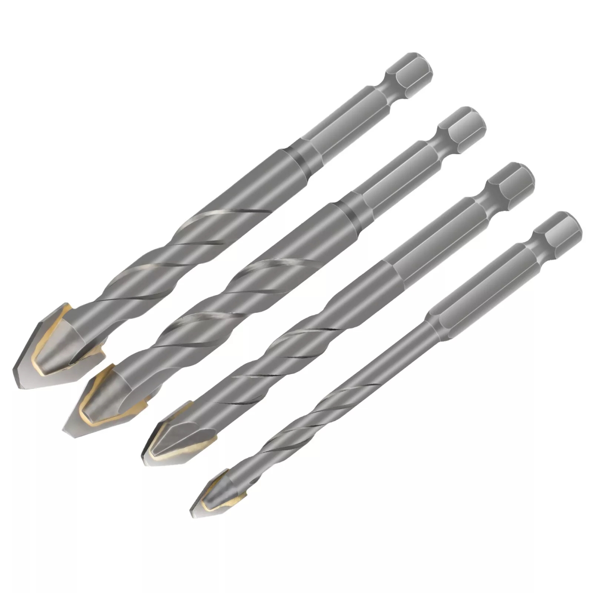 Picture of TheSiliconValley Youdong 4pcs Eccentric Twist Drill Bits High Strength Oblique Head Drill Bit 6/8/10/12mm