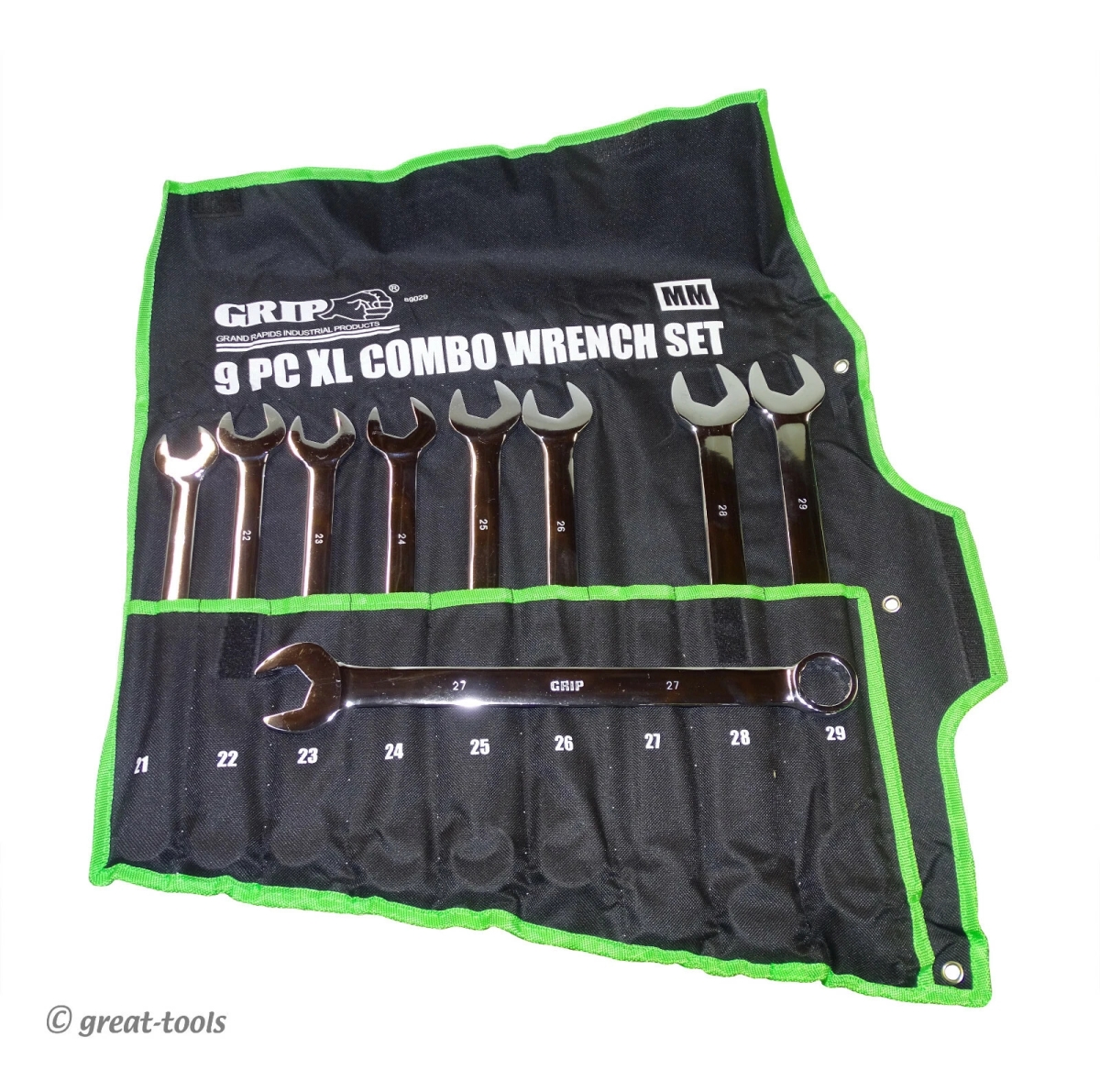 Picture of COMBINATION Wreckai COMBINATION WRENCH SET  metric  mm  XL Series  large sizes  hand tools