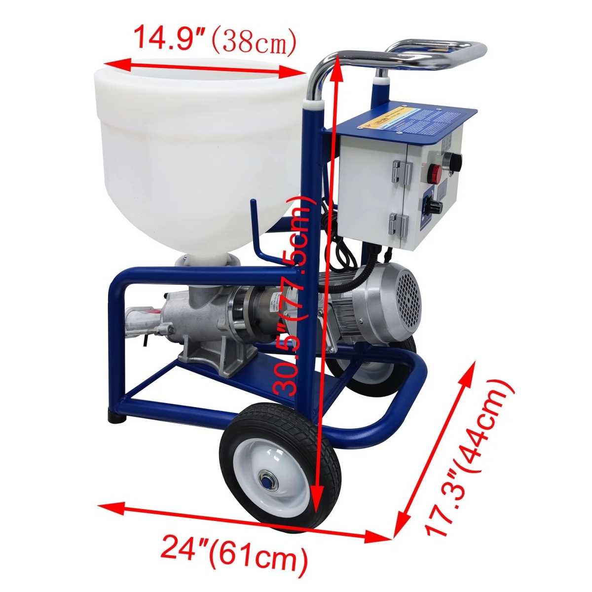 Picture of Hopper Hsoaph 28L Hopper T3 Mortar Real Stone Putty Cement Grouting Spraying Machine 220V