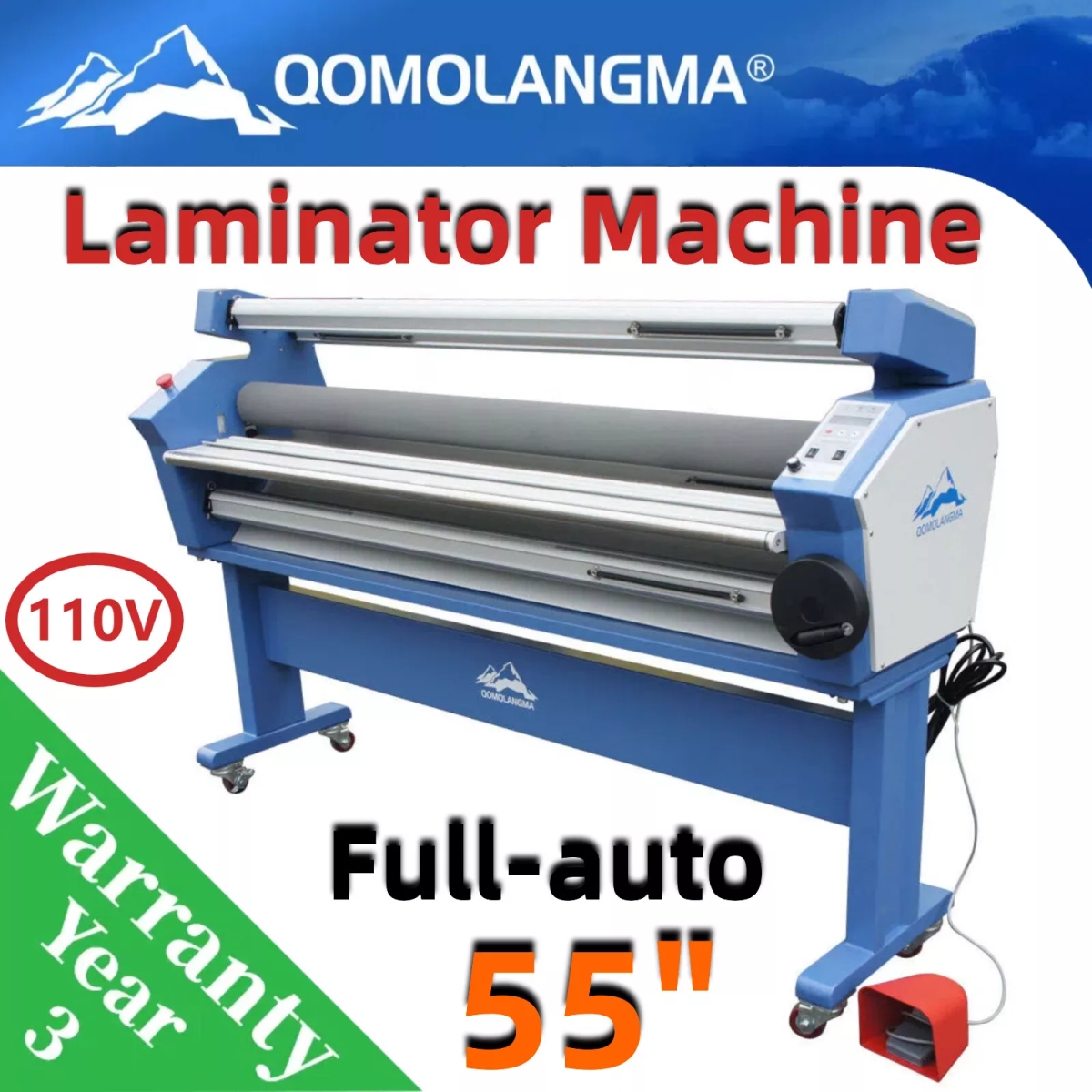 Picture of Heat 219731 55&apos; Full-auto Wide Format Cold Laminator Heat Assisted Laminating Machine USA