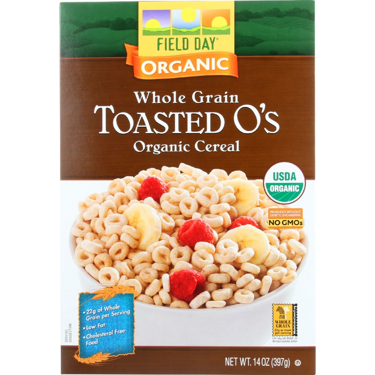 Picture of Field Day 1630078 14 oz Cereal Organic Whole Grain - Toasted Oats