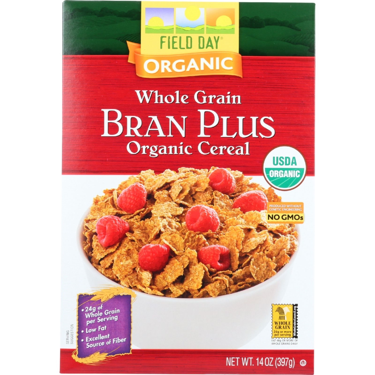 Picture of Field Day 1630144 14 oz Cereal Organic Whole Grain - Bran Plus