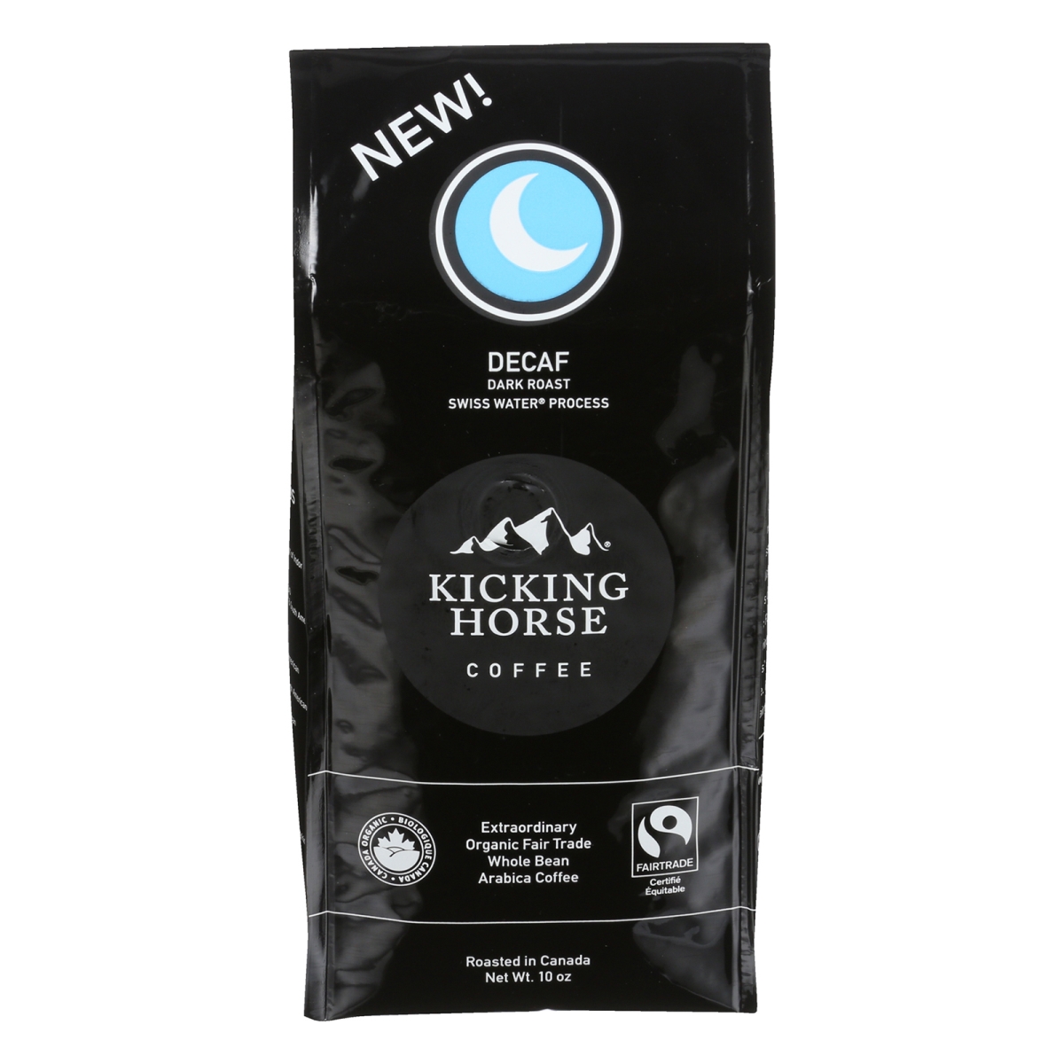 Picture of Kicking Horse 1736271 10 oz Organic Fairtrade Whole Bean Coffee Decaf Dark Roast
