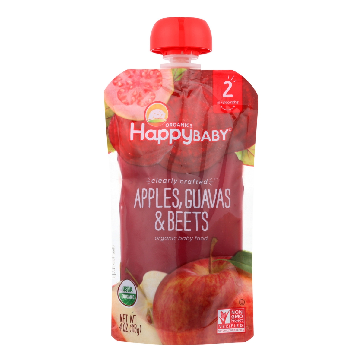 Picture of Happy Baby 1796747 4 oz Clearly Crafted Apples Baby Food - Guavas &amp; Beets