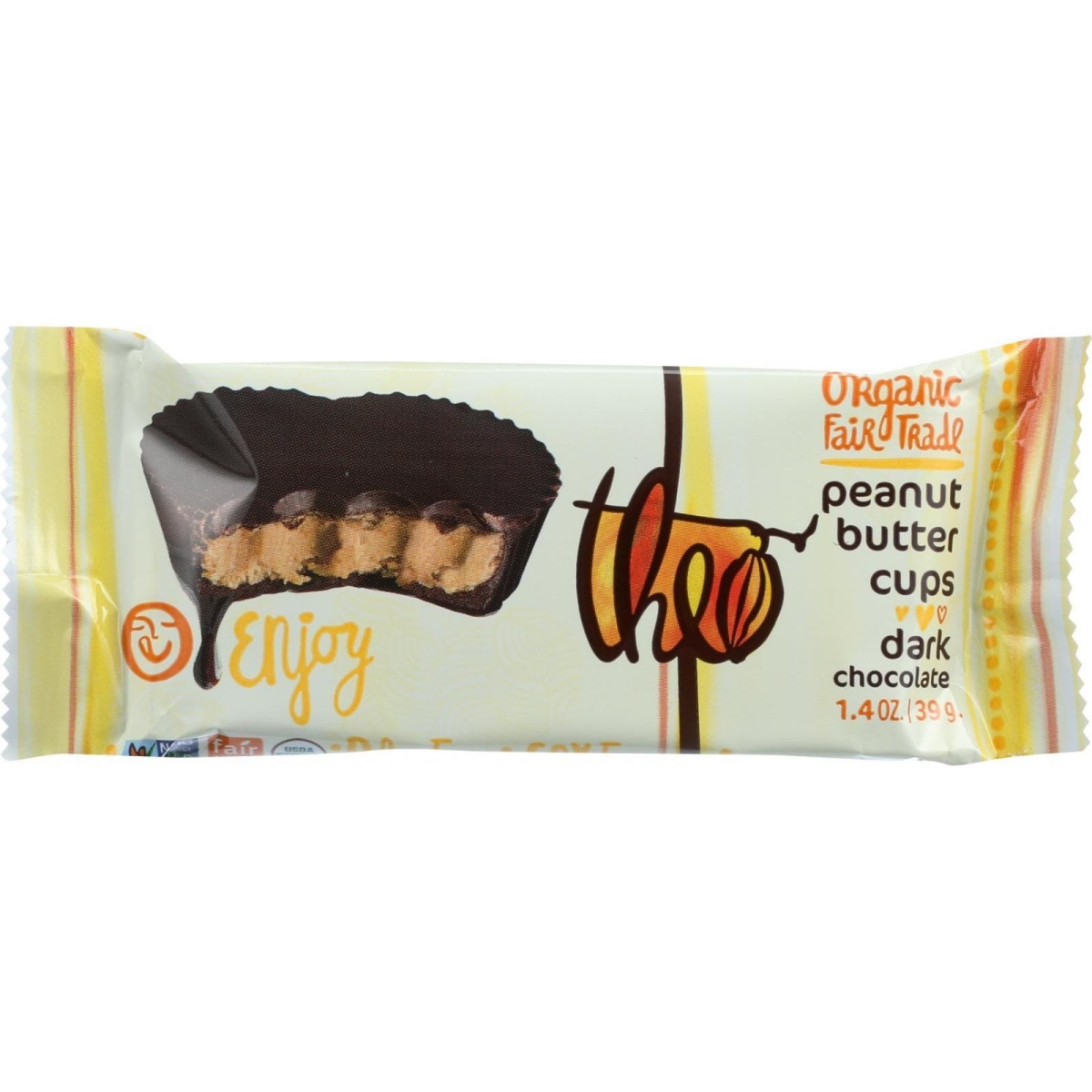 Picture of Theo Chocolate 1573963 1.3 oz Peanut Butter Cups - Dark Chocolate