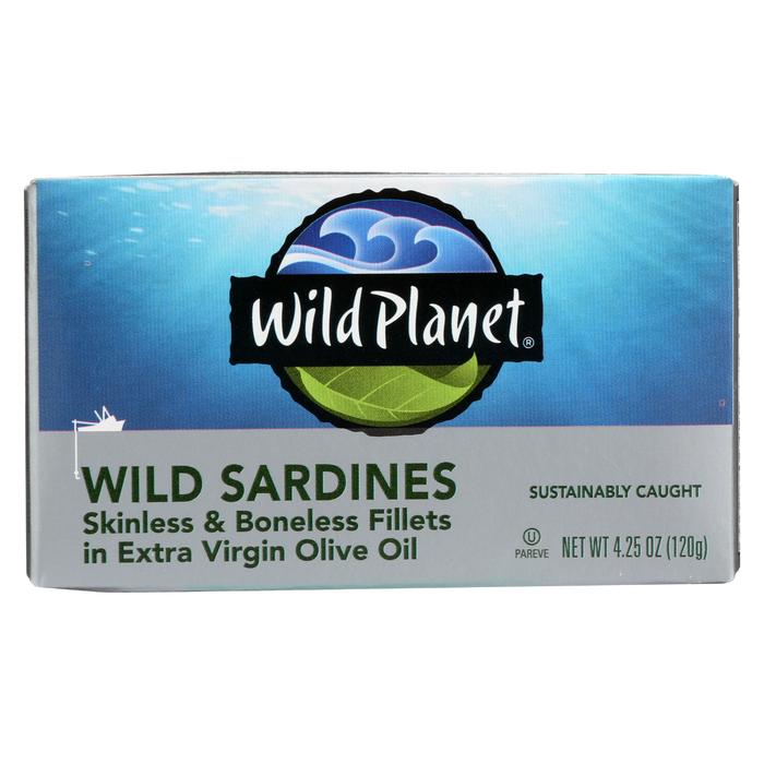 Picture of Wild Planet 1861632 4.25 oz Skinless Boneless Fillets in Olive Oil 