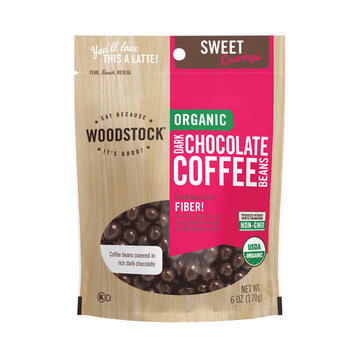 Picture of Woodstock 1989912 6 oz Organic Dark Chocolate Coffee Beans 