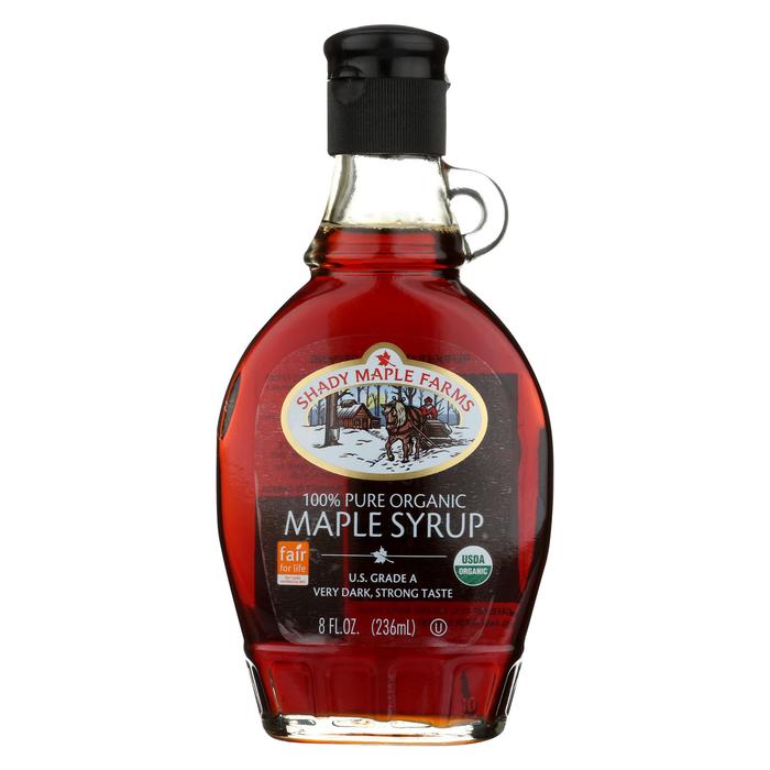 Picture of Shady Maple Farms 2032969 8 fl oz Organic Very Dark Strong Maple Syrup 